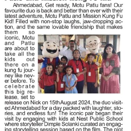 MOTU – PATLU VISITED OUR SCHOOL